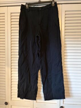 a new day black Wide-Leg Linen Blend Trousers